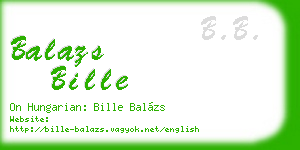 balazs bille business card